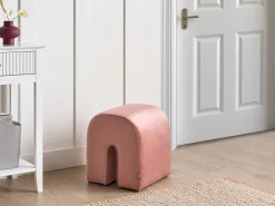 Sale Beliani Pouf MODOC Velluto Rosa
