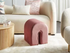 Sale Beliani Pouf MODOC Velluto Rosa