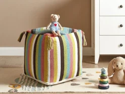 Hot Beliani Pouf MONEASA Cotone Multicolore
