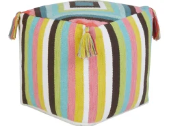 Hot Beliani Pouf MONEASA Cotone Multicolore