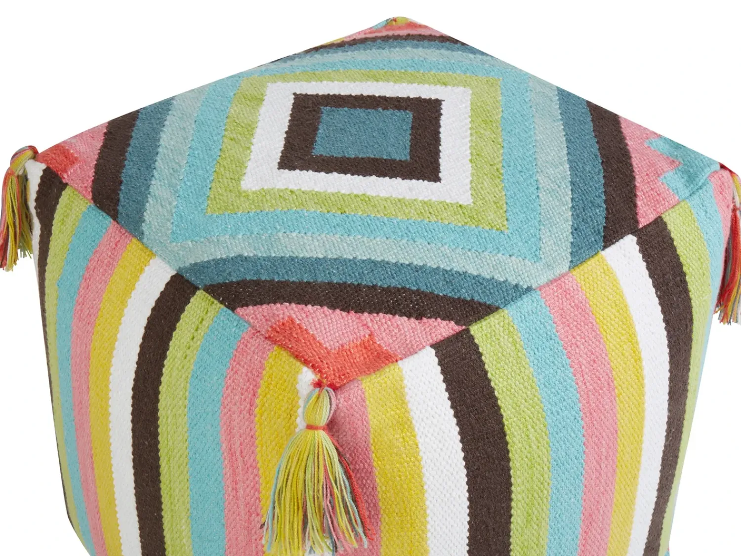Hot Beliani Pouf MONEASA Cotone Multicolore