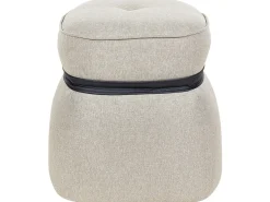 Discount Beliani Pouf MONTEREY Lino sintetico Beige