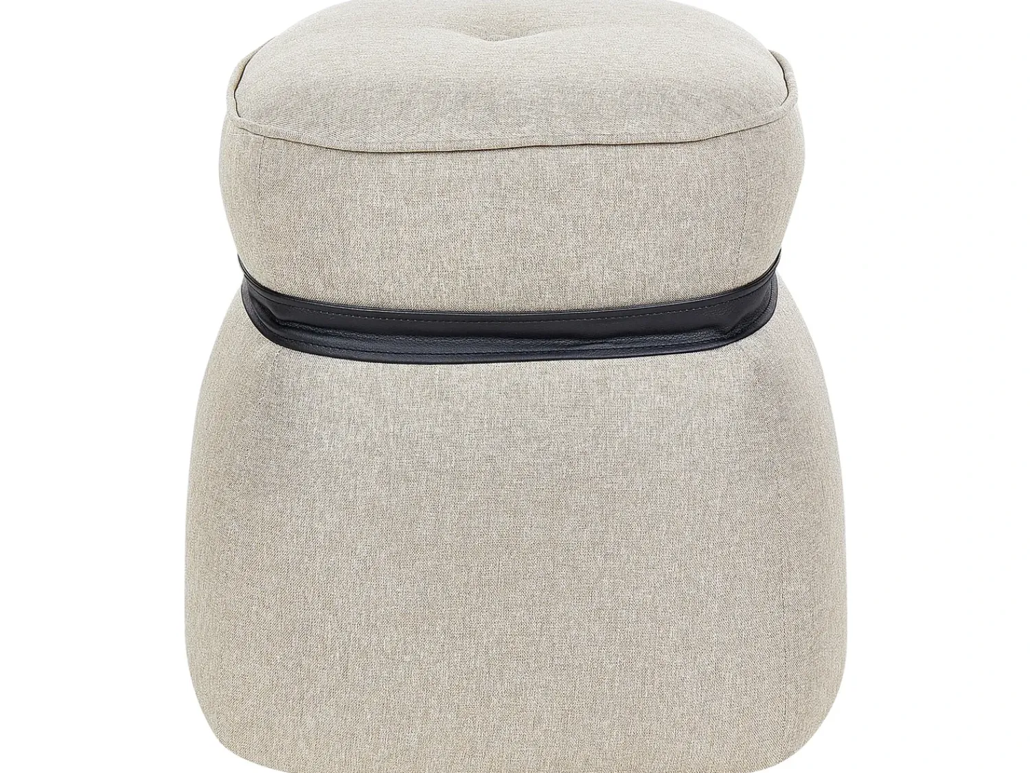 Discount Beliani Pouf MONTEREY Lino sintetico Beige