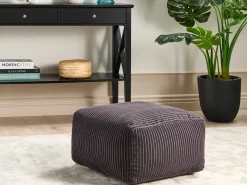 New Beliani Pouf MUKKI Cotone scuro Grigio