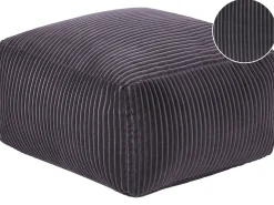 New Beliani Pouf MUKKI Cotone scuro Grigio