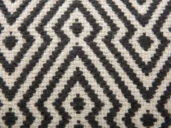 Outlet Beliani Pouf MUKKI Cotone Nero/Bianco Bianco Nero