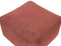 Discount Beliani Pouf MUKKI Cotone chiaro Rosso