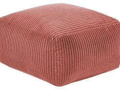 Discount Beliani Pouf MUKKI Cotone chiaro Rosso