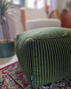 Discount Beliani Pouf MUKKI Cotone scuro Verde