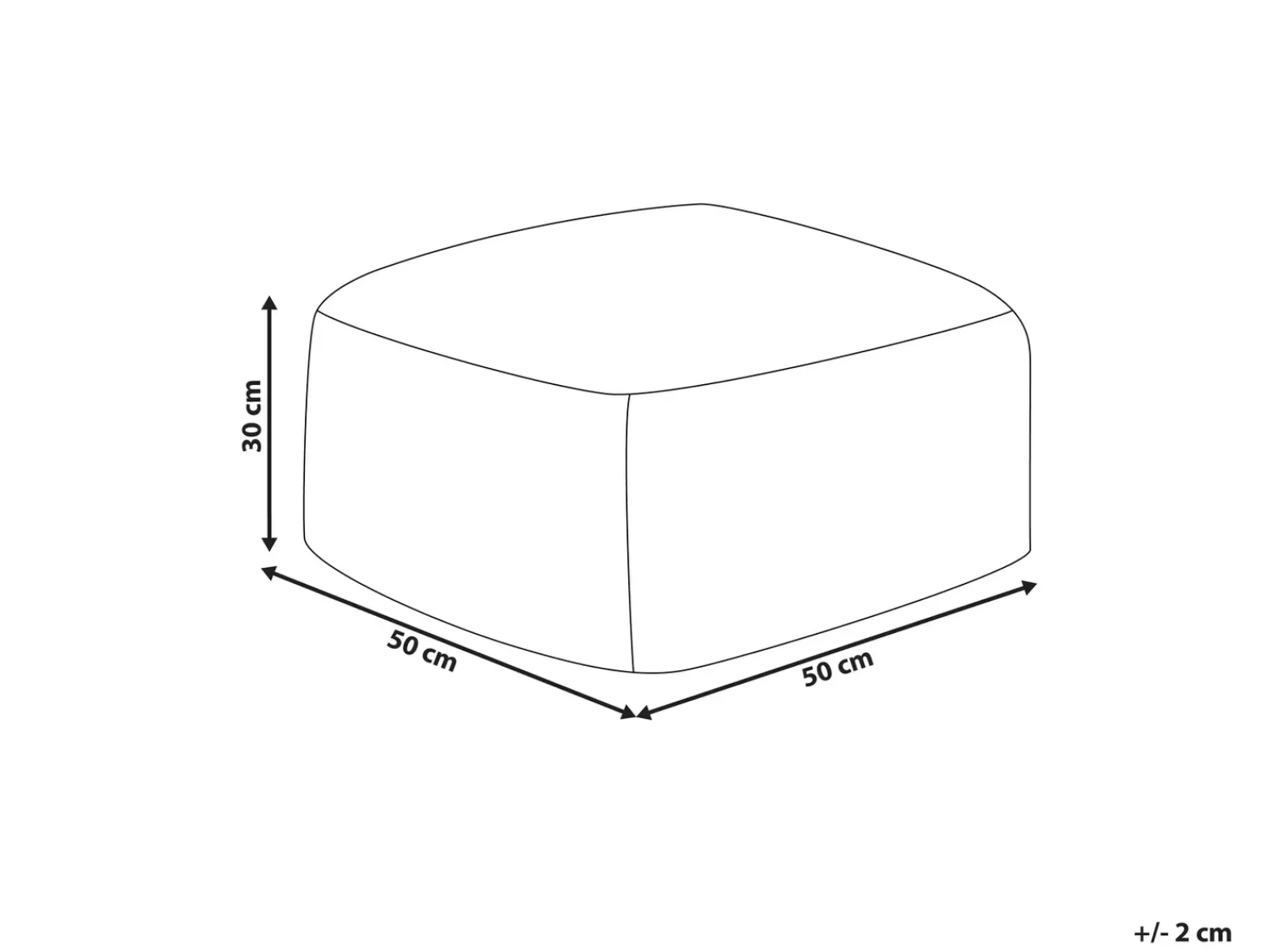 Outlet Beliani Pouf MUKKI Finta pelliccia Beige