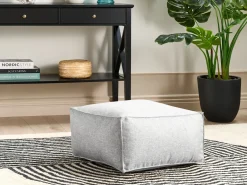 Outlet Beliani Pouf MUKKI Tessuto Grigio
