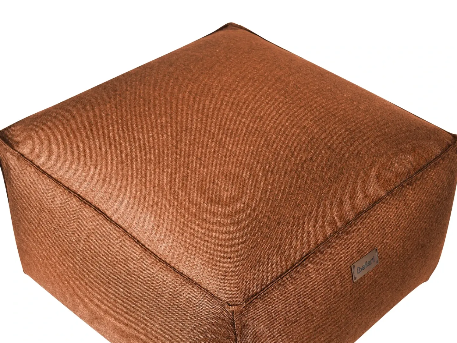 Beliani Pouf MUKKI Tessuto dorato Marrone