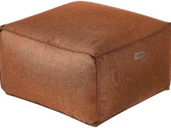 Beliani Pouf MUKKI Tessuto dorato Marrone
