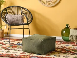 Online Beliani Pouf MUKKI Tessuto oliva Verde