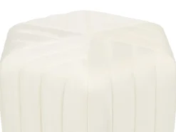 Discount Beliani Pouf MURIETTA Velluto sporco Bianco