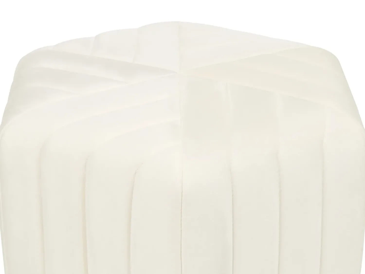 Discount Beliani Pouf MURIETTA Velluto sporco Bianco