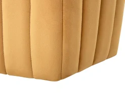 Hot Beliani Pouf MURIETTA Velluto Senape Giallo