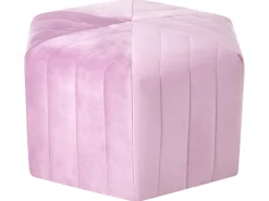 Discount Beliani Pouf MURIETTA Velluto chiaro Viola