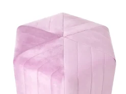 Discount Beliani Pouf MURIETTA Velluto chiaro Viola