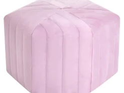 Discount Beliani Pouf MURIETTA Velluto chiaro Viola