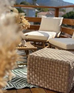 Best Beliani Pouf NALLI Materiale sintetico chiaro Beige