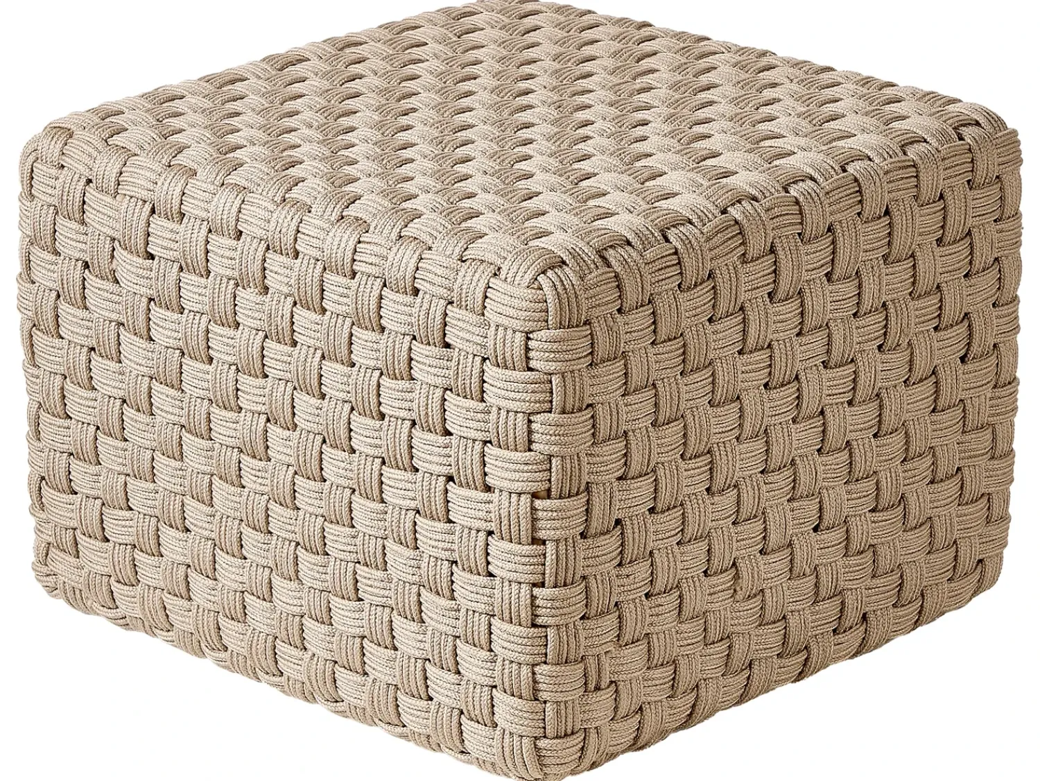 Discount Beliani Pouf NALLI Materiale sintetico Tortora Beige