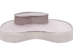 Beliani Pouf NILI Velluto Beige chiaro Beige Marrone