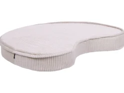 Beliani Pouf NILI Velluto Beige chiaro Beige Marrone