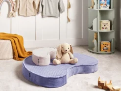 Discount Beliani Pouf NILI Velluto Viola chiaro Beige Viola