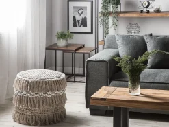 Beliani Pouf NOIDA Cotone Beige