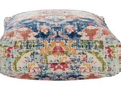 Beliani Pouf OUED Cotone Multicolore Blu Rosso Verde Multicolore