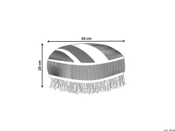 Sale Beliani Pouf OULAD Cotone Bianco