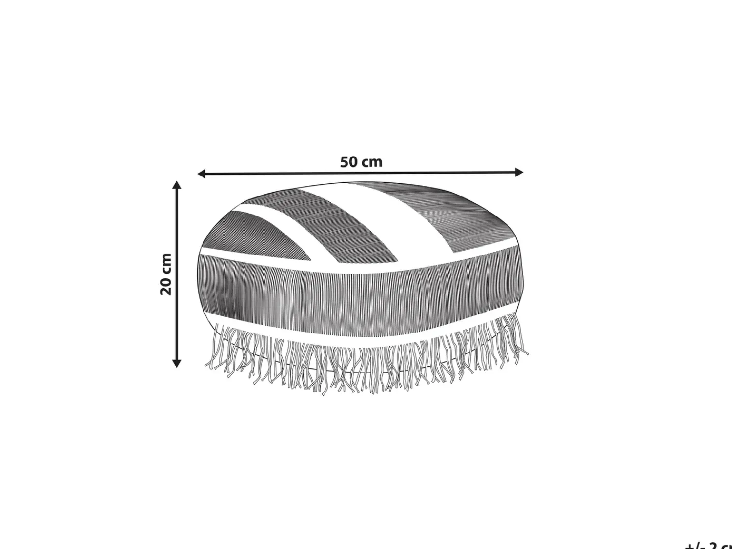 Sale Beliani Pouf OULAD Cotone Bianco