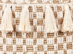 New Beliani Pouf PIRAK Cotone chiaro Beige