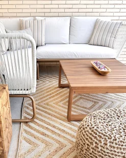 Best Beliani Pouf PRIENE Cotone Beige