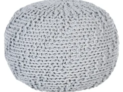 New Beliani Pouf PRIENE Cotone chiaro Grigio