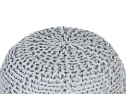 New Beliani Pouf PRIENE Cotone chiaro Grigio