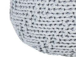 New Beliani Pouf PRIENE Cotone chiaro Grigio