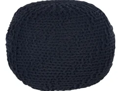 Outlet Beliani Pouf PRIENE Cotone Nero
