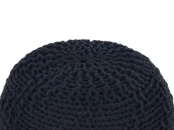 Outlet Beliani Pouf PRIENE Cotone Nero