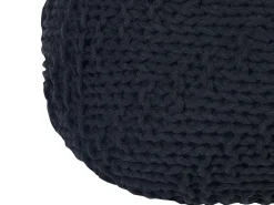 Outlet Beliani Pouf PRIENE Cotone Nero