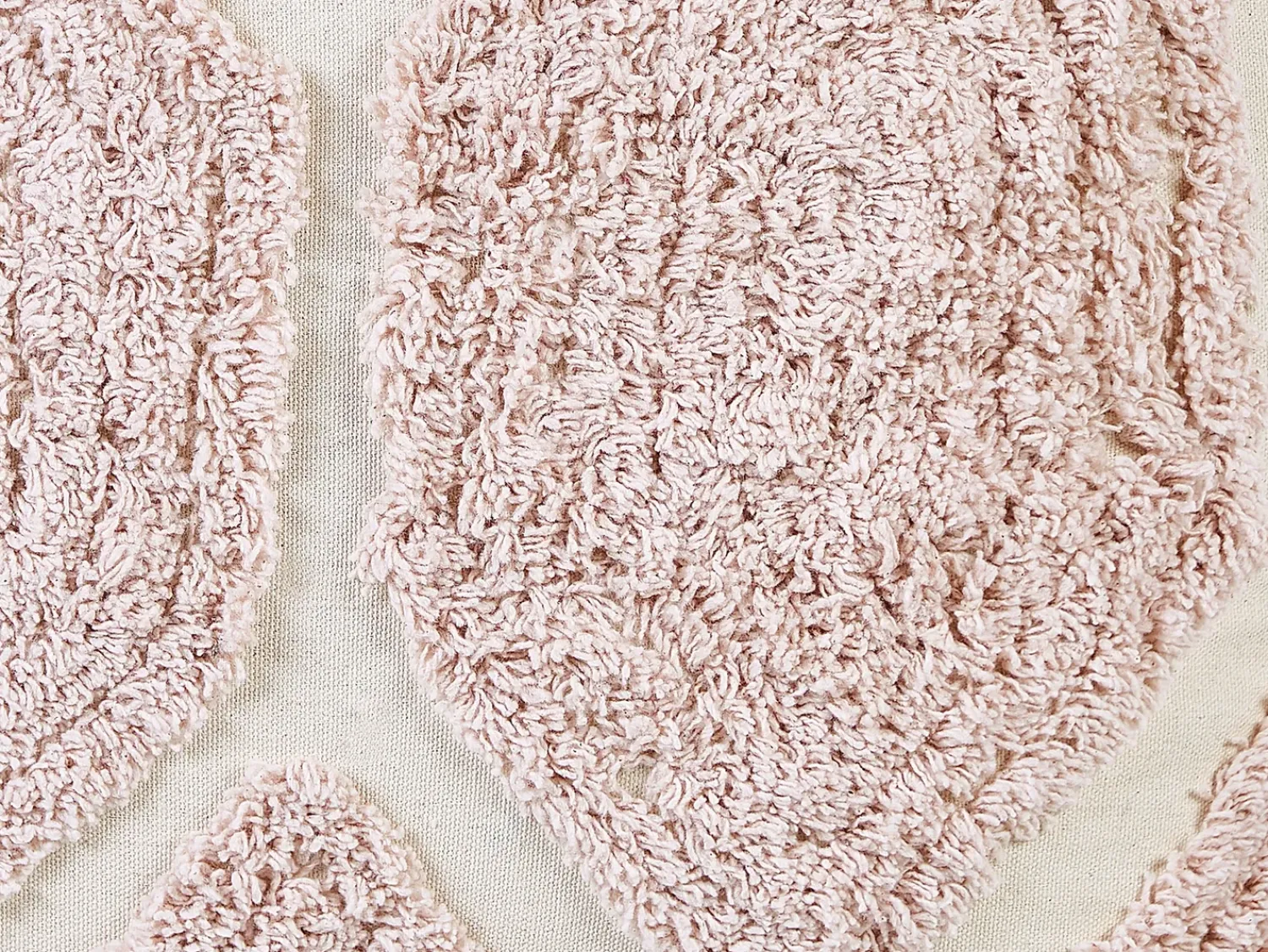 Discount Beliani Pouf ROJHAN Cotone Rosa pastello Beige Rosa