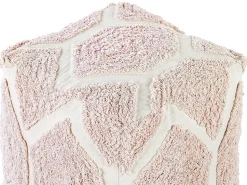 Discount Beliani Pouf ROJHAN Cotone Rosa pastello Beige Rosa