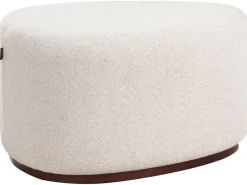 Beliani Pouf SACO Tessuto chiaro Beige