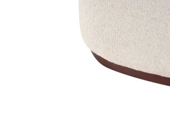 Beliani Pouf SACO Tessuto chiaro Beige