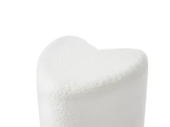 Clearance Beliani Pouf SCOTIA Ciniglia sporco Bianco