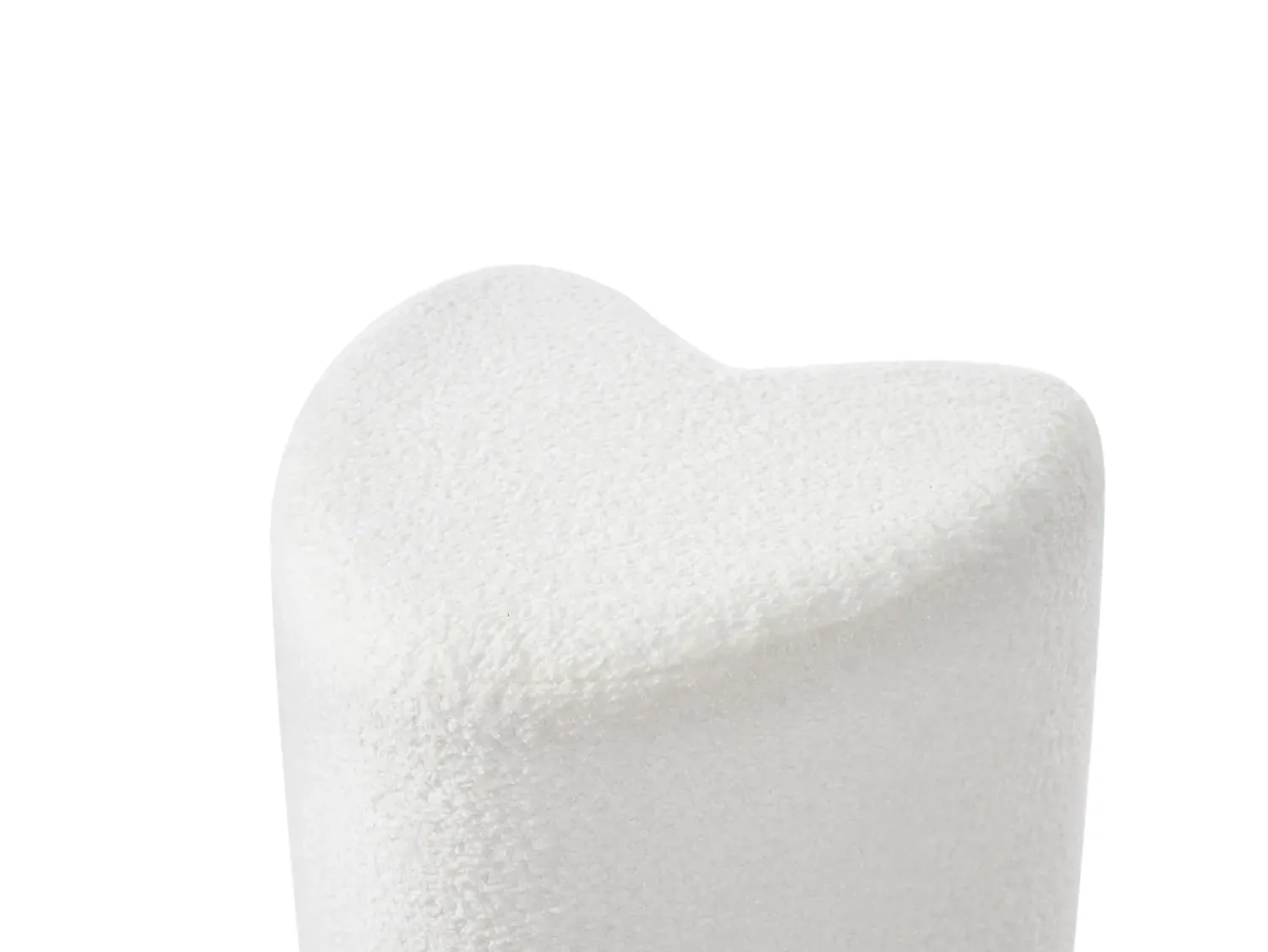 Clearance Beliani Pouf SCOTIA Ciniglia sporco Bianco