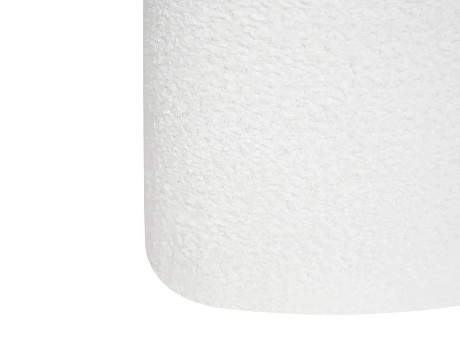 Clearance Beliani Pouf SCOTIA Ciniglia sporco Bianco