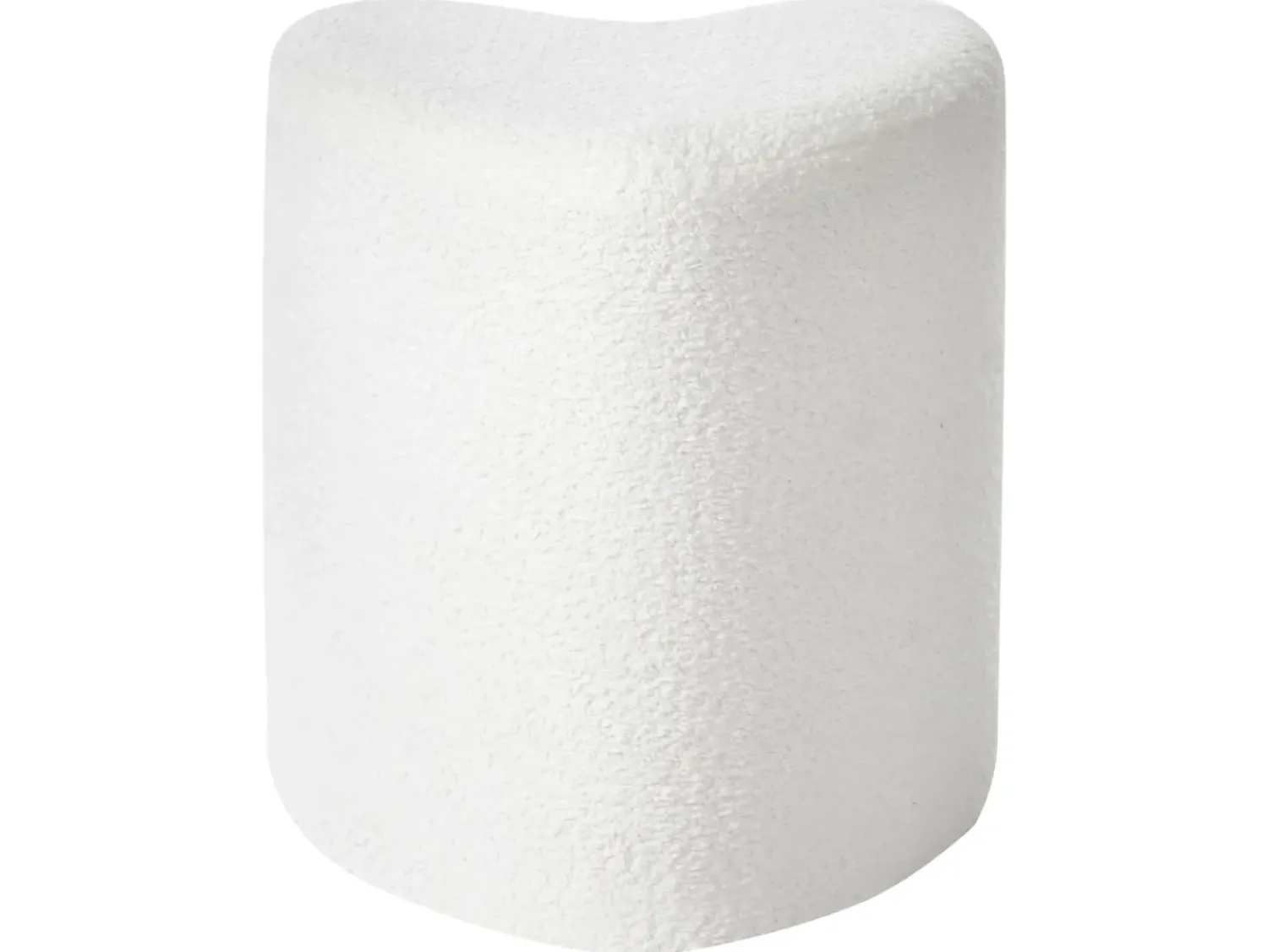 Clearance Beliani Pouf SCOTIA Ciniglia sporco Bianco