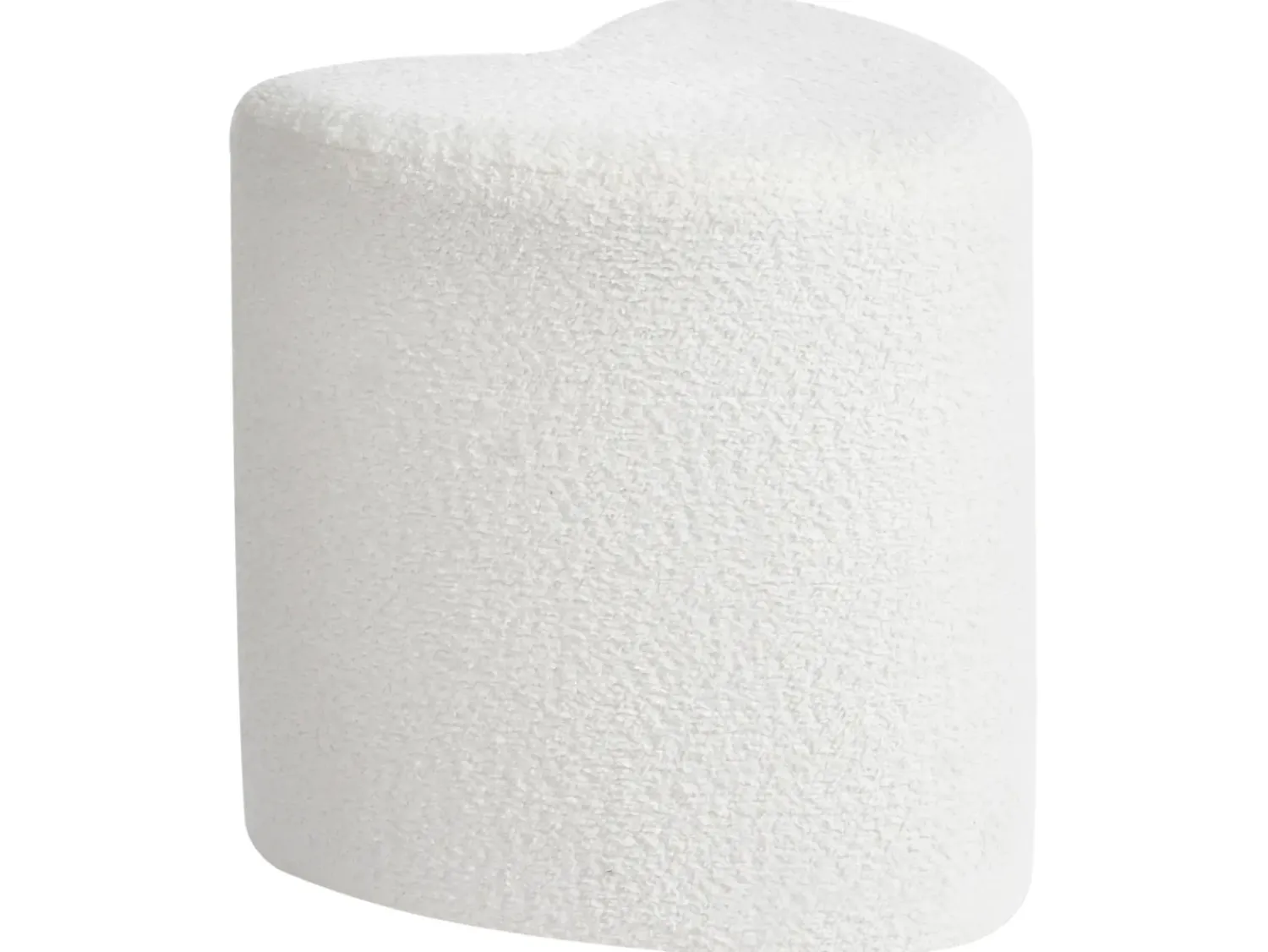 Clearance Beliani Pouf SCOTIA Ciniglia sporco Bianco